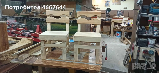 Дървени столчета, снимка 2 - Градински мебели, декорация  - 52640064