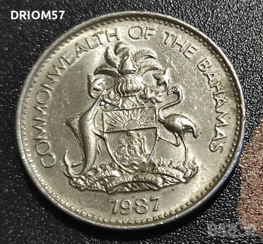 Монета Бахами - 1 бр. [1987], снимка 2 - Нумизматика и бонистика - 51006838