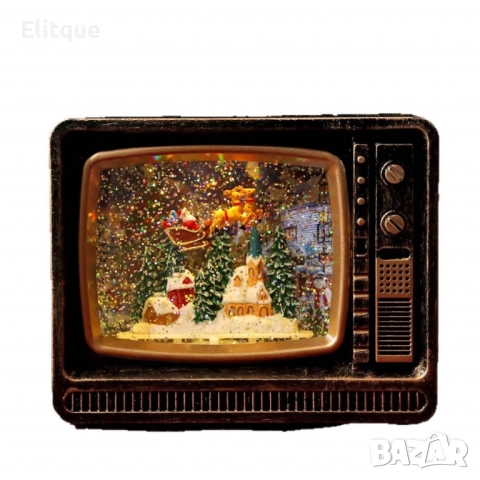 Коледен ретро телевизор - декорация