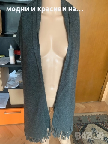 Голям кашмирен шал с ресни, снимка 2 - Шалове - 52591356