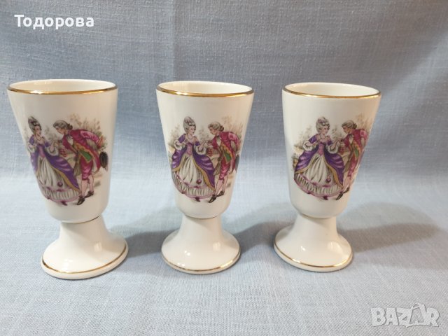 Старинни френски порцеланови чаши Tradition cnp France - 3  броя
