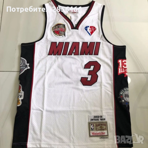 Мъжки потник Mitchell & Ness NBA Hall of Fame Dwyane Wade размер XL , XXL, снимка 2 - Тениски - 52150571