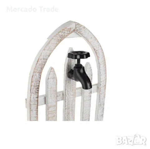 Декоративна саксия Mercado Trade, Чешма, Дърво, Бял, снимка 3 - Декорация за дома - 49364890