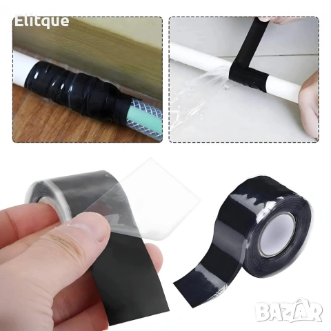 Самозалепваща се силиконова уплътнителна лента черна 25 мм x 3 м, снимка 7 - Други стоки за дома - 53212280