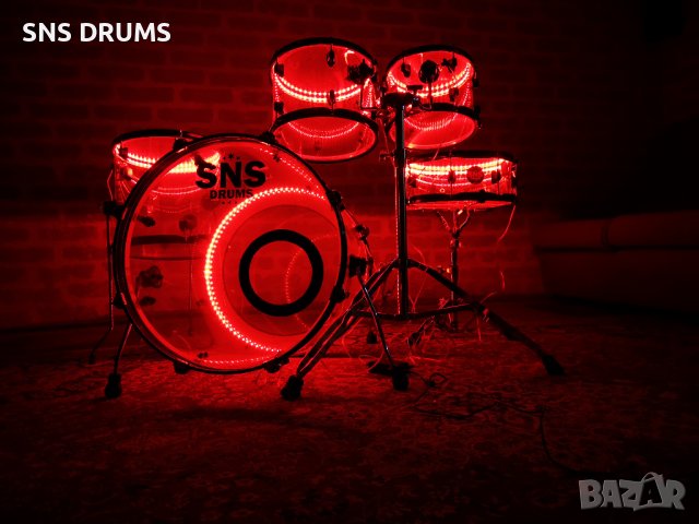 🥁 Без Аналог! Акустични барабани SNS Drums с LED осветление ⚡