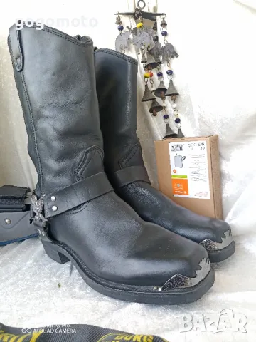 Мото, чопър, КАТО НОВИ мото боти, рокер хард ботуши DINGO original, 45 - 46, 100% естествена кожа , снимка 8 - Мъжки ботуши - 47485522