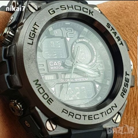 Мъжки часовник Casio G-Shock всичко му работи с метален корпус , снимка 2 - Мъжки - 27204541