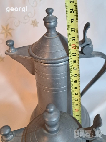 комплект 4 цинкови кани с похлупак 32/1, снимка 12 - Антикварни и старинни предмети - 53093089