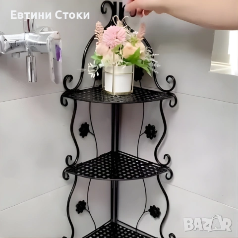 Ъглов дизайнерски рафт за модерен интериор, снимка 6 - Етажерки - 53299716