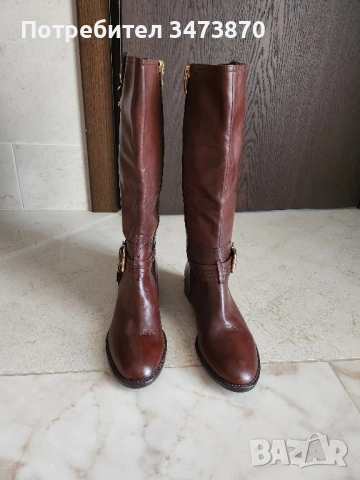 нови италиански кожени ботуши, снимка 2 - Дамски ботуши - 52333404