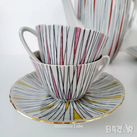 Сервиз за чай или дълго кафе Китка Нови Пазар., снимка 7 - Други ценни предмети - 52418893