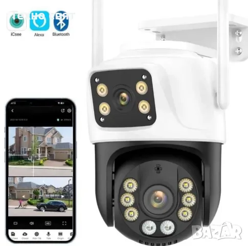 ТОП ЦЕНА ICSee Двойна камера Безжична WI-FI camera 8 X ZOOM