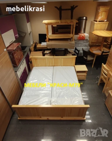 Спалня с 4 чекмеджета,с 2 високи табли  -МАСИВ . Налична!, снимка 5 - Спални и легла - 50808633