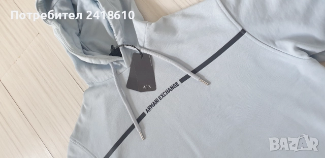 Armani Exchange A/X Milano Cotton  Oversize Mens Size S / M НОВО! ОРИГИНАЛ! Мъжкo Худи!, снимка 7 - Спортни дрехи, екипи - 52350657