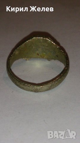 Рядък старинен пръстен сачан с БУКВА О - 66781, снимка 6 - Антикварни и старинни предмети - 28868738