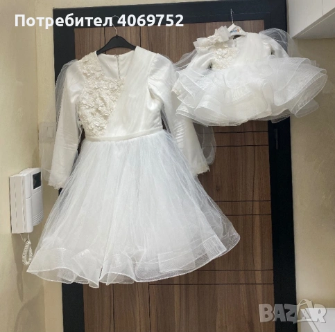 Рокли за мама и бебе М-1 год, снимка 4 - Бебешки рокли - 53369424