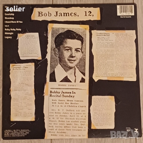 Bob James ‎– 12 Издание 🇺🇸 USA 1984г-GATEFOLD Стил:Smooth Jazz, Jazz-Rock Състояние на винила:NEAR, снимка 2 - Грамофонни плочи - 53025290