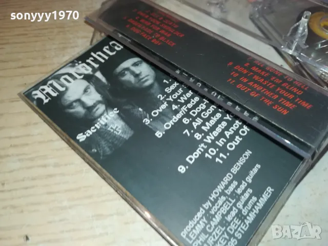 MOTORHEAD SACRIFICE-AUDIO TAPE 3012241442, снимка 6 - Аудио касети - 48498214