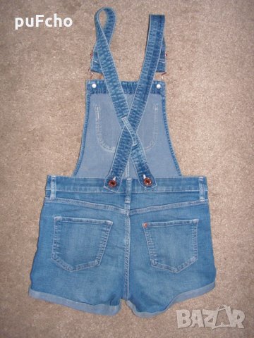 Намален! Дънков гащеризон H&M 9- 10 г., снимка 5 - Детски панталони и дънки - 32401672