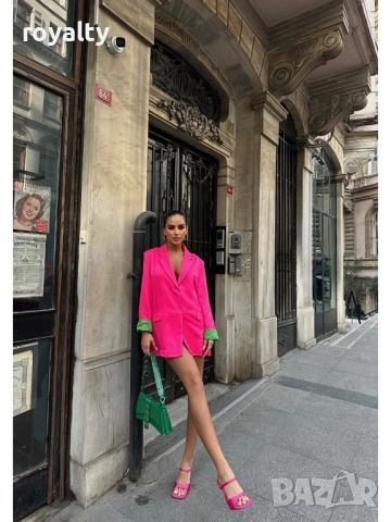 Дамско Розово Палто , снимка 4 - Палта, манта - 52221533