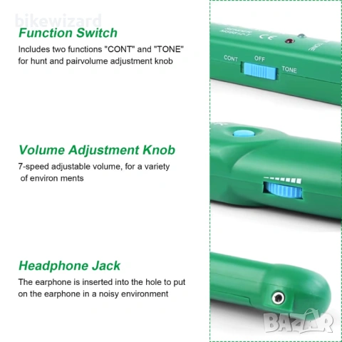 Gobesty Cable Tracker, търсачка на кабели, тестер на кабели НОВО , снимка 4 - Други инструменти - 53049892