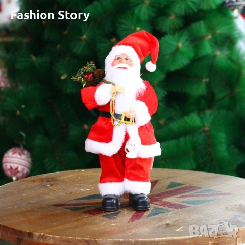 Фигурка Дядо Коледа в традиционно облекло, 30 см. SD28, снимка 2 - Статуетки - 51996542