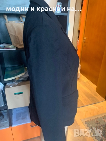 Черно сако Max Mara ( фина вълна),размер 42 IT, снимка 4 - Сака - 52677853