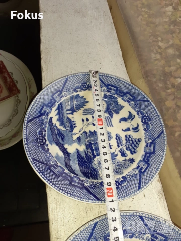 Лот от две порцеланови чинии Tajimi порцелан, снимка 5 - Антикварни и старинни предмети - 53449150