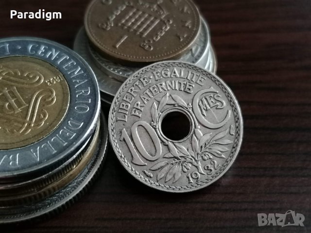 Mонета - Франция - 10 сентима | 1932г., снимка 1 - Нумизматика и бонистика - 35355067
