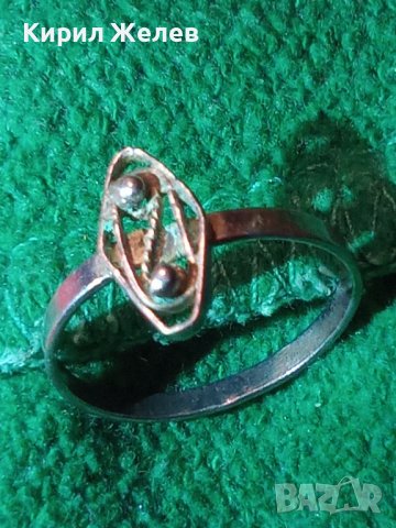 СТАРИНЕН ФИЛИГРАНЕН СРЕБЪРЕН ПРЪСТЕН 19462, снимка 2 - Антикварни и старинни предмети - 31557439