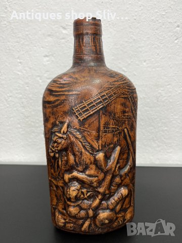 Испанска колекционерска бутилка - Дон Кихот и Санчо Панса. №5006, снимка 3 - Колекции - 44103311