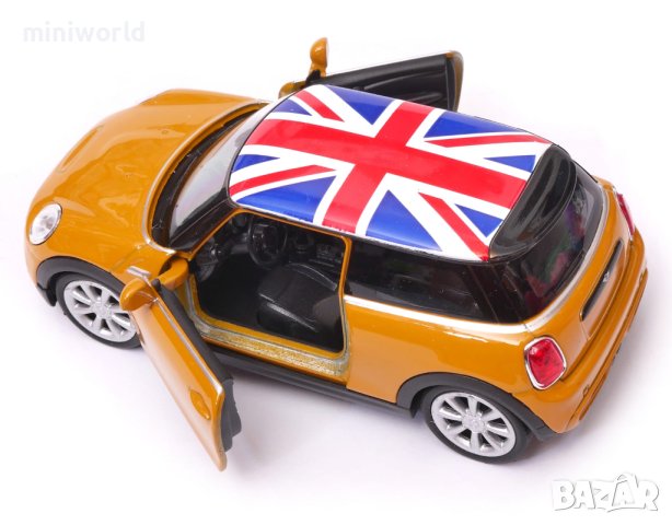 New Mini Hatch Wielka Brytania - мащаб 1:34 на Welly моделът е нов в кутия, снимка 4 - Колекции - 43477670