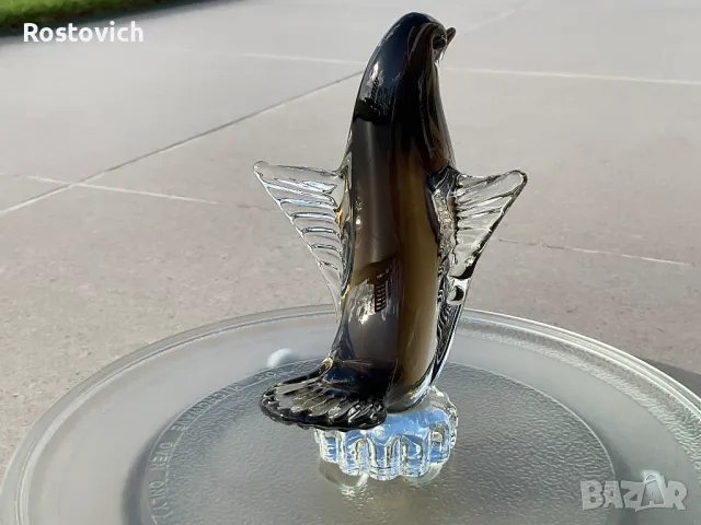 Пингвин, стъкло, PukeBerg Glas Bruk, Швеция., снимка 3 - Колекции - 49421163