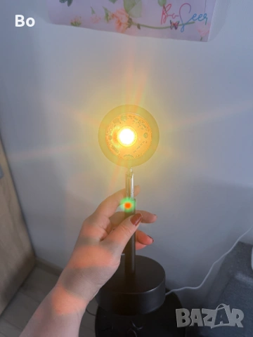 RGB Sundown Mood Lamp с дистанционно – sunset лампа, нова (2 броя], снимка 4 - Друга електроника - 53414969
