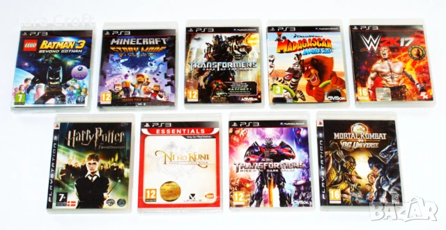 PS3 W2K17, Transformers, Minecraft Story Mode или Mortal Kombat