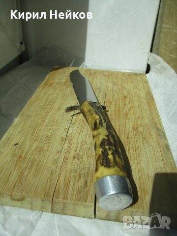 Ловджийски нож с дръжка от рог, снимка 6 - Ножове - 51641335