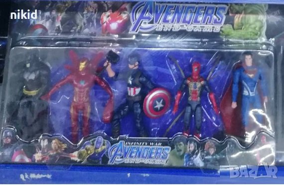 сет 5 Avengers герои Супермен Батман Iron пластмасови фигурки за игра и украса торта топери играчки