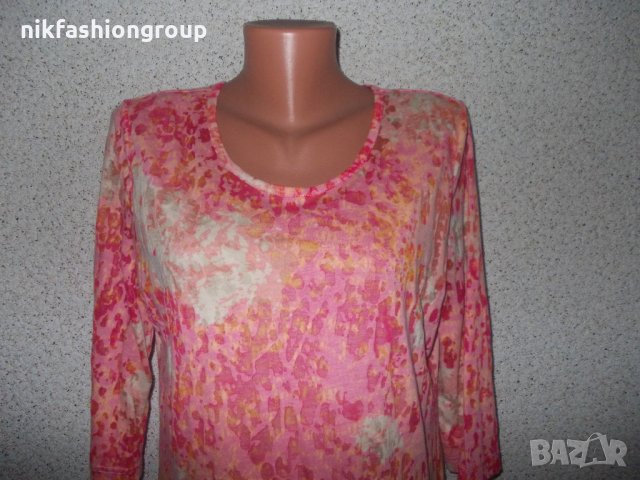 Интересна блуза в розово, L , XL размер, снимка 2 - Блузи с дълъг ръкав и пуловери - 28485072