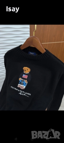 Мъжки пуловер ПОЛО в черен цвят , снимка 2 - Пуловери - 52570188