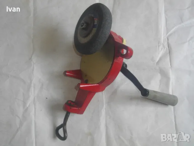 2,5 кг Немски РЪЧЕН ШМИРГЕЛ  с възможност за шлифовъчен камък диск до ф 200мм ОТЛИЧЕН ГОЛЯМ, снимка 4 - Други инструменти - 47602865