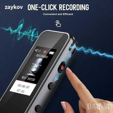 Диктофон 64 Gb, 270 часа автономност, двоен микрофон, MP3 функция, снимка 3 - Друга електроника - 47612639