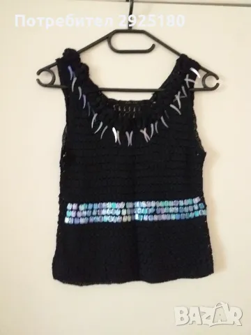 Топ с декорация S , S/M , снимка 4 - Корсети, бюстиета, топове - 49694308