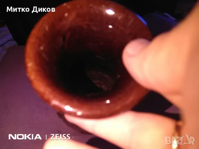 Керамична ваза релефна Н-173мм фи долу-80мм и горе 73мм, снимка 6 - Вази - 47946250