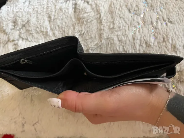 Черен мъжки портфейл, снимка 4 - Портфейли, портмонета - 49106028