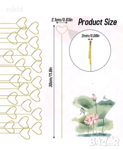 Метален държач държачи за картичка за букет букети цветя поставка визитка декорация, снимка 5 - Други - 48170602