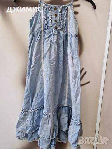 Невероятна дънкова рокля за момиче , снимка 2 - Детски рокли и поли - 40373036