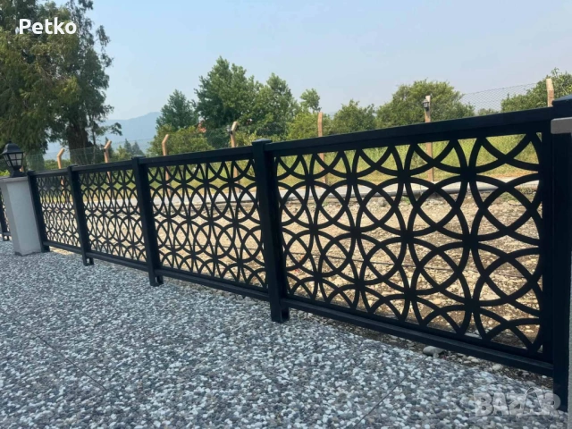Лазерно изрязано пано за ограда + метален кол, снимка 13 - Огради и мрежи - 53132260