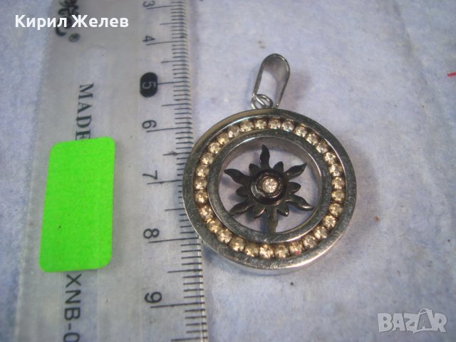 МОДЕН АРТ МЕДАЛЬОН от НЕРЪЖДАЕМА СТОМАНА с ФАСЕТИРАН ЦИРКОНИЙ 29456