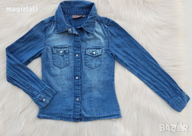 Дънкова риза за момиче 4-5 години, снимка 2 - Детски ризи - 37152620