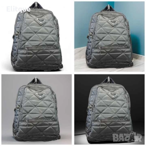 Стилна дамска раница с 3 прегради с цип, снимка 3 - Раници - 52861231